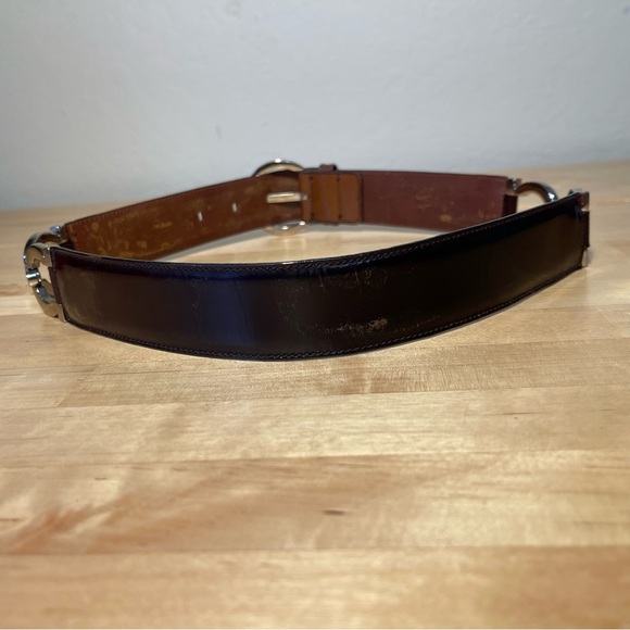 Salvatore Ferragamo Leather double Gancini belt vintage - Picture 3 of 14